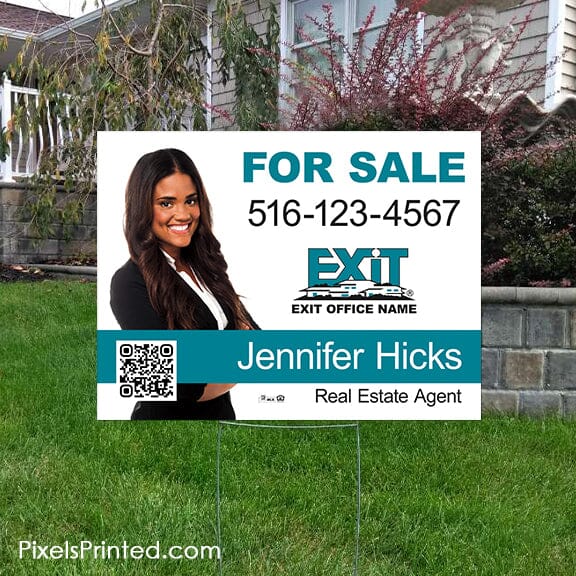 EXIT realty for sale yard sign PixelsPrinted