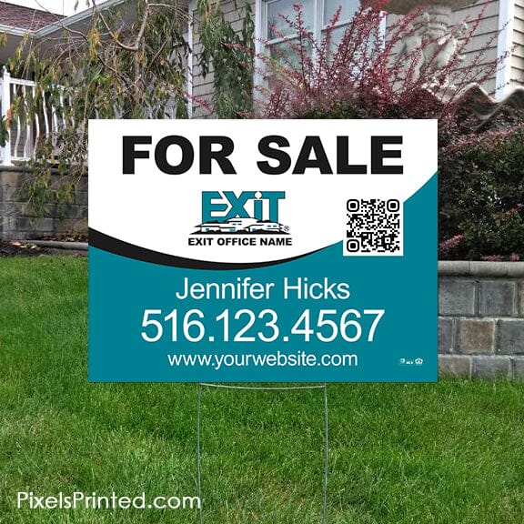 EXIT realty for sale yard sign PixelsPrinted