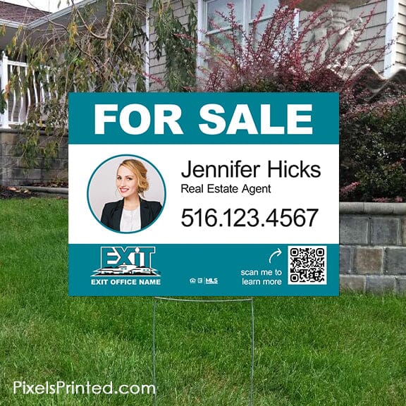 EXIT realty for sale yard sign PixelsPrinted
