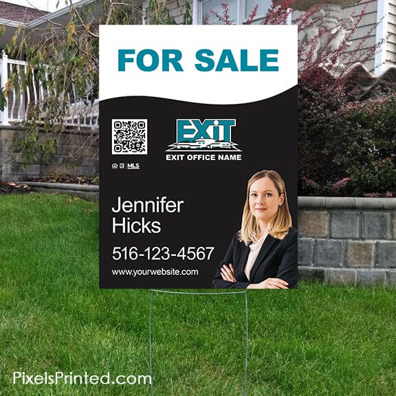 EXIT realty for sale yard sign PixelsPrinted