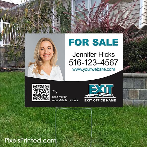 EXIT realty for sale yard sign PixelsPrinted
