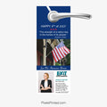 Fourth of July real estate door hanger celebrating homeownership