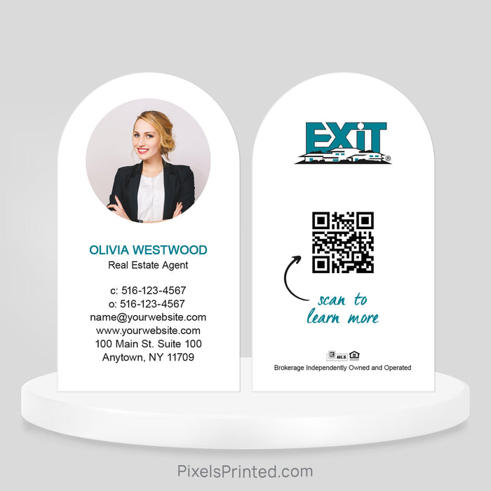 EXIT realty half circle business cards Business Cards PixelsPrinted