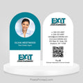 EXIT realty half circle business cards Business Cards PixelsPrinted