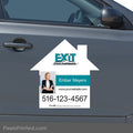 EXIT realty house shaped car magnets PixelsPrinted