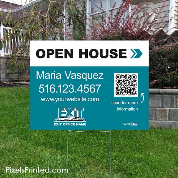 EXIT realty open house yard sign PixelsPrinted