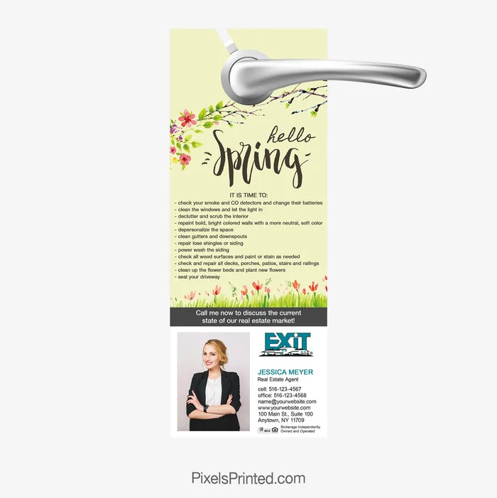 EXIT realty Spring home maintenance tips door hanger