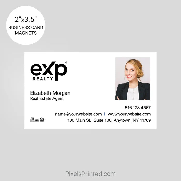 EXP realty business card magnets PixelsPrinted