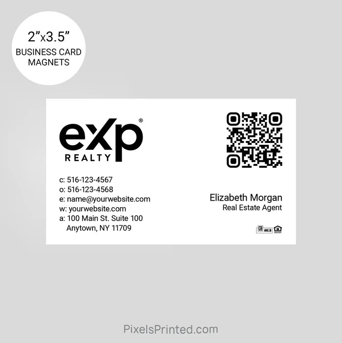 EXP realty business card magnets PixelsPrinted