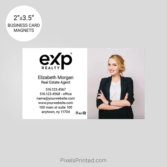 EXP realty business card magnets PixelsPrinted