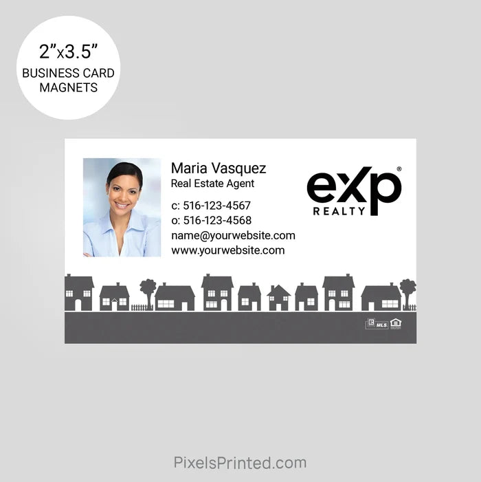 EXP realty business card magnets PixelsPrinted