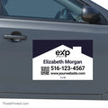eXp Realty car decal with QR code that gives potential clients a convenient way to connect with the agent.