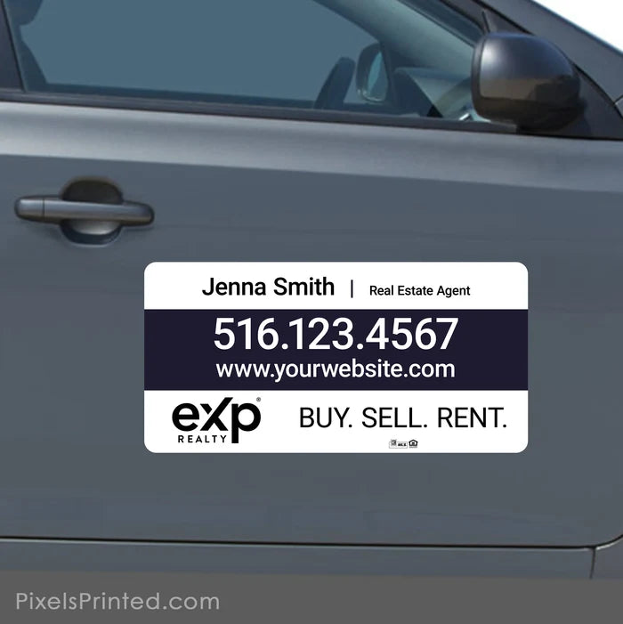 eXp Realty agent car magnet designed to turn a vehicle into a mobile real estate marketing tool.
