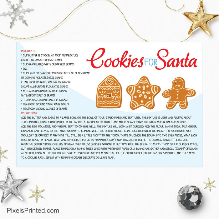 EXP realty Christmas recipe postcards PixelsPrinted