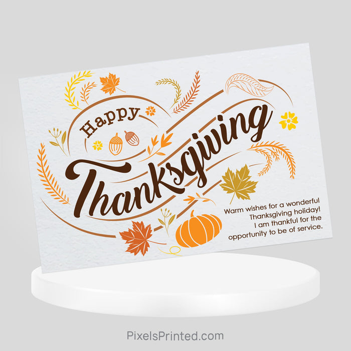 EXP realty Fall Thanksgiving postcards PixelsPrinted