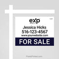 eXp Realty agent property sign that keeps the listing visible and helps reinforce the agent's professional presence.