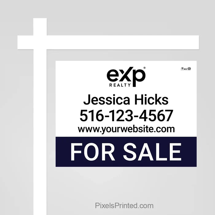 eXp Realty agent property sign that keeps the listing visible and helps reinforce the agent's professional presence.