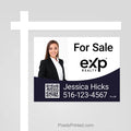 eXp Realty listing sign panel that gives agents a highly visible way to market homes from the street.