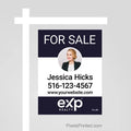 Professional eXp Realty sign panel that puts an agent's listing in front of buyers and passersby.