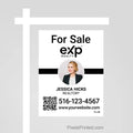eXp Realty property for sale sign panel designed to make a listing visible from the street.