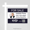 Professional eXp Realty property sign panel that makes a listing more visible to potential buyers.