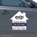 house shaped car magnets for eXp Realty agents
