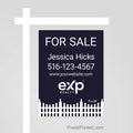 eXp Realty listing sign panel designed to give a property a professional storefront-like presence.