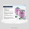 eXp Realty blueberry smoothie recipe postcard designed for client appreciation, neighborhood farming, and real estate follow-up.