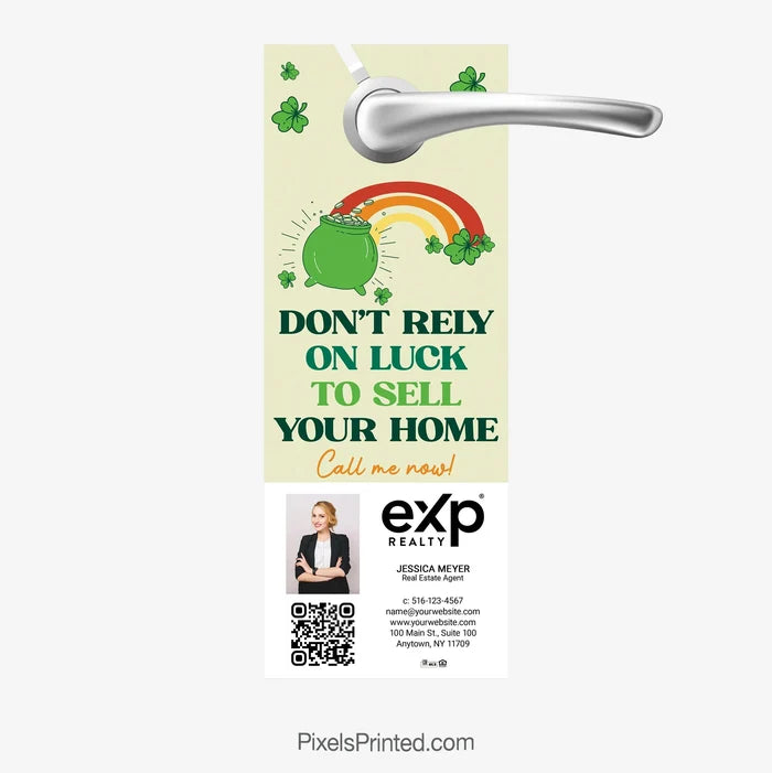 EXP realty St. Patrick's Day door hangers PixelsPrinted