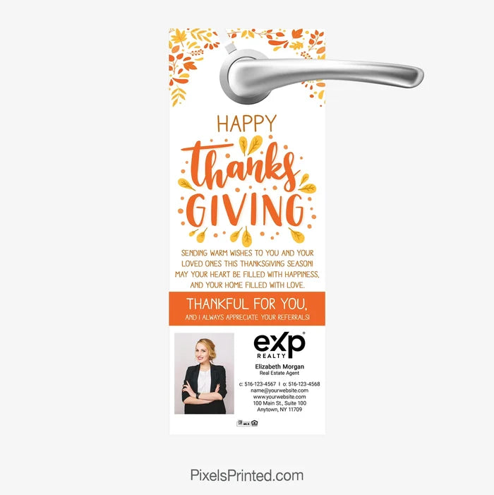 EXP realty Thanksgiving door hangers PixelsPrinted