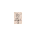 Fairy on Mushroom Woodblock Stamp