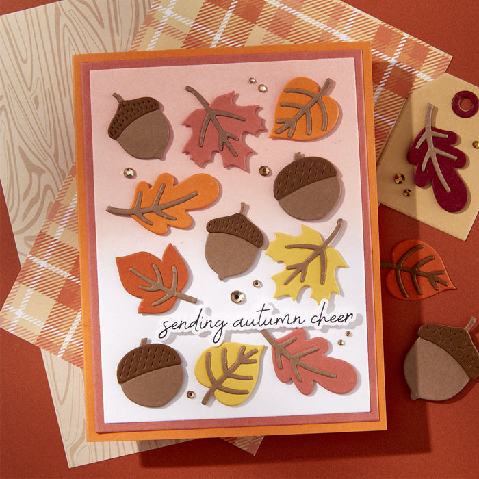 Falling Leaves Etched Dies by Kelly Bangs