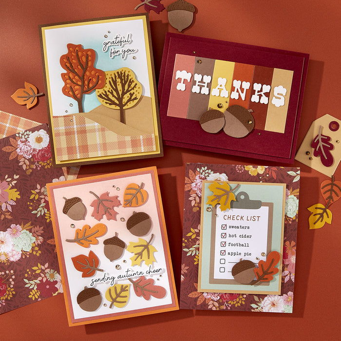 Falling Leaves Etched Dies by Kelly Bangs