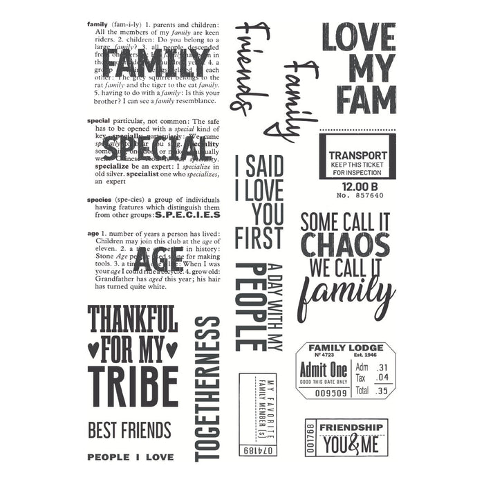 Family & Friends Clear Stamp Set by Esther Glas
