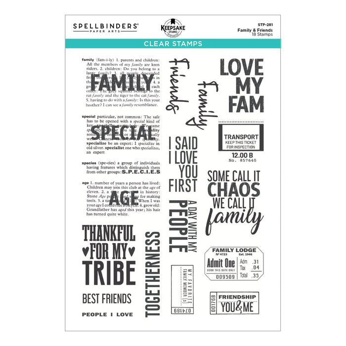 Family & Friends Clear Stamp Set by Esther Glas