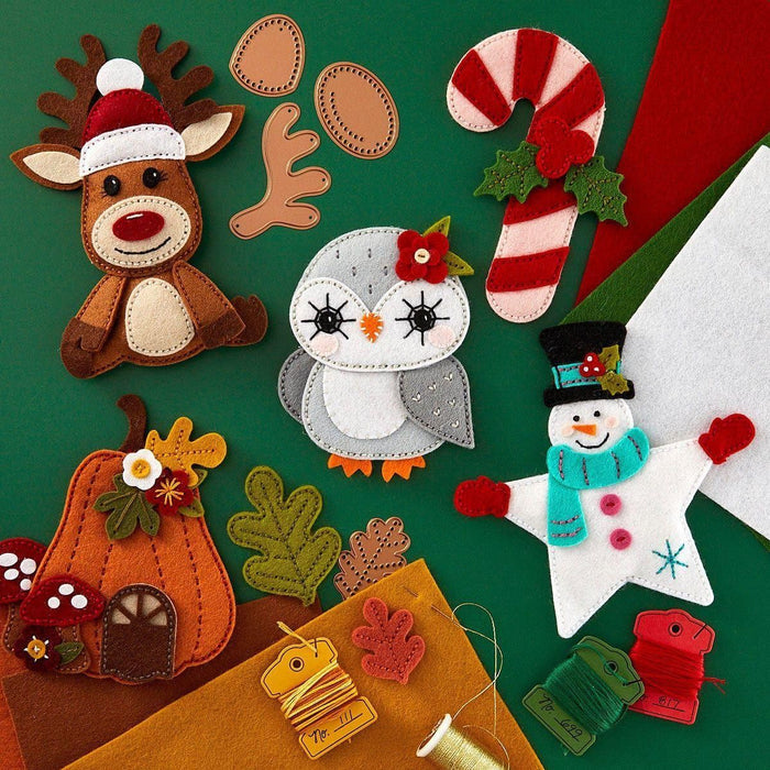 Felt Snowman Star Etched Dies by Nichol Spohr