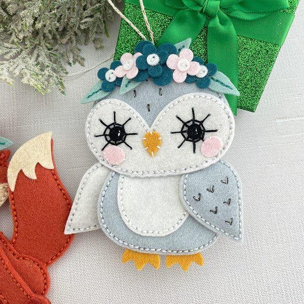 Felt Snowy Owl Etched Dies by Nichol Spohr