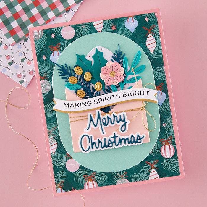 Festive Floral Mix Etched Dies