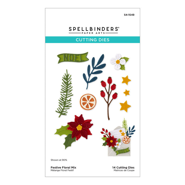 Festive Floral Mix Etched Dies