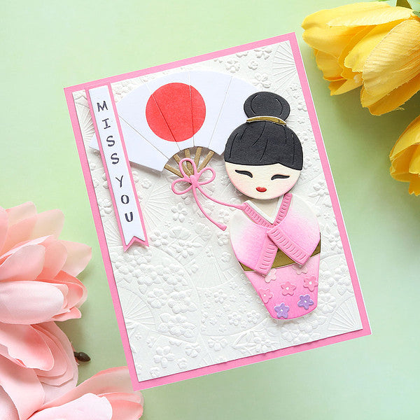 Floral Fans 3D Embossing Folder by Alex Syberia Designs