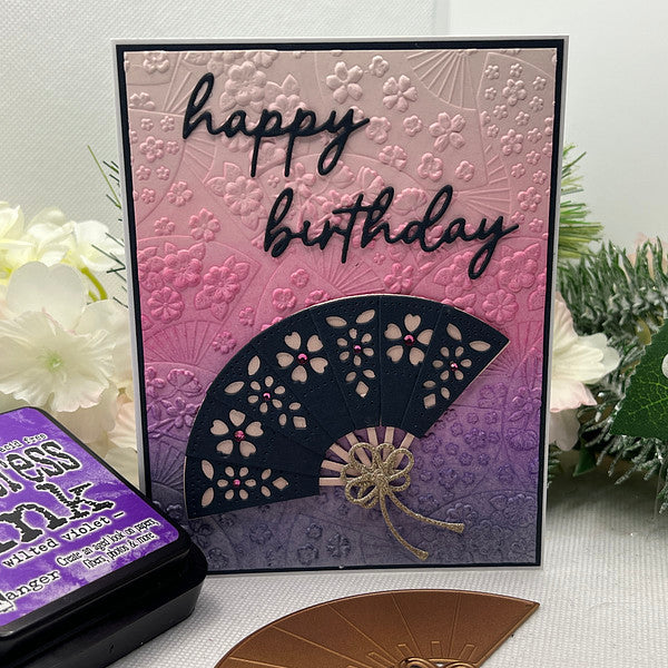 Floral Fans 3D Embossing Folder by Alex Syberia Designs