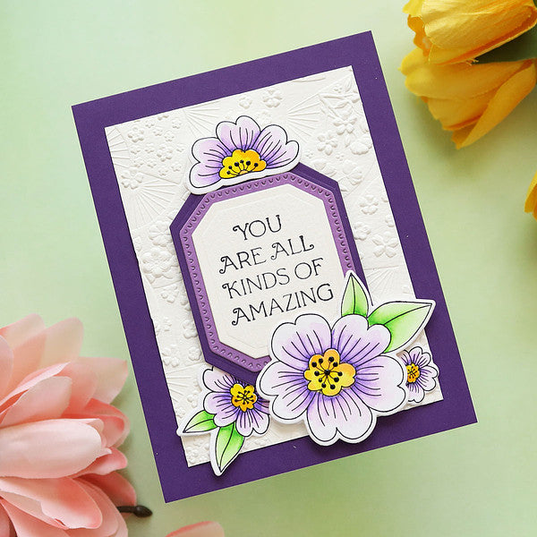Floral Fans 3D Embossing Folder by Alex Syberia Designs