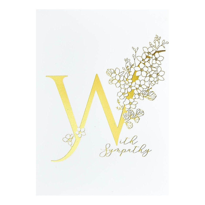 Floral W and Sentiment Press Plate