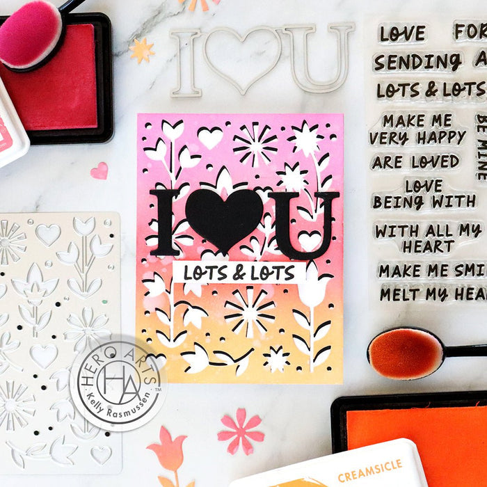 Flower and Hearts Cover Plate Dies