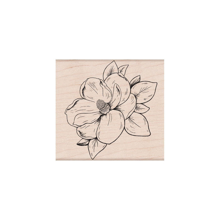 Flowering Magnolia Woodblock Stamp