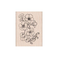 Flowering Nasturtium Woodblock Stamp