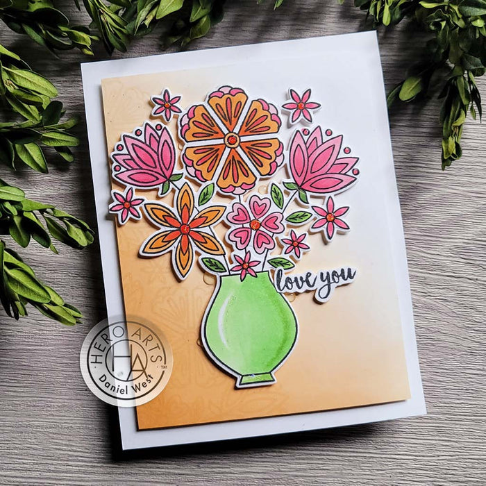 Flowers in Vase Clear Stamp Set