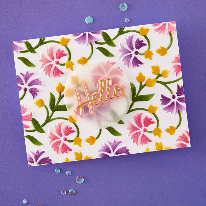 Flowing Florals 3D Embossing Folder by Simon Hurley