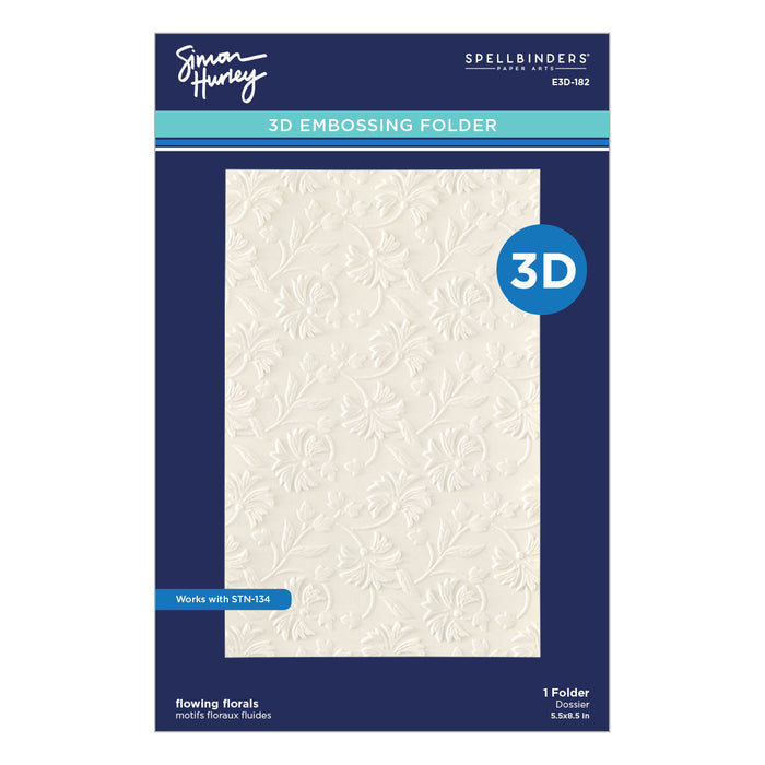Flowing Florals 3D Embossing Folder by Simon Hurley