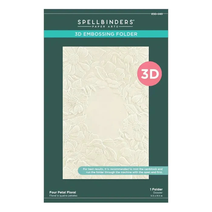 Four Petal Floral 3D Embossing Folder